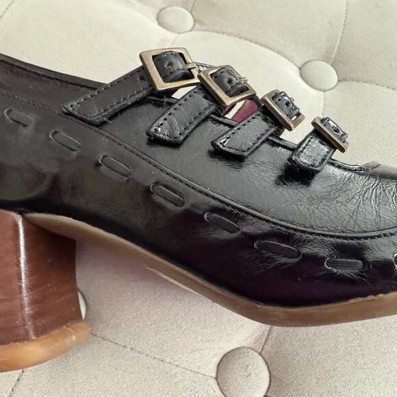 John Fluevog Leather Mary Jane Heels - Picture 3 of 5